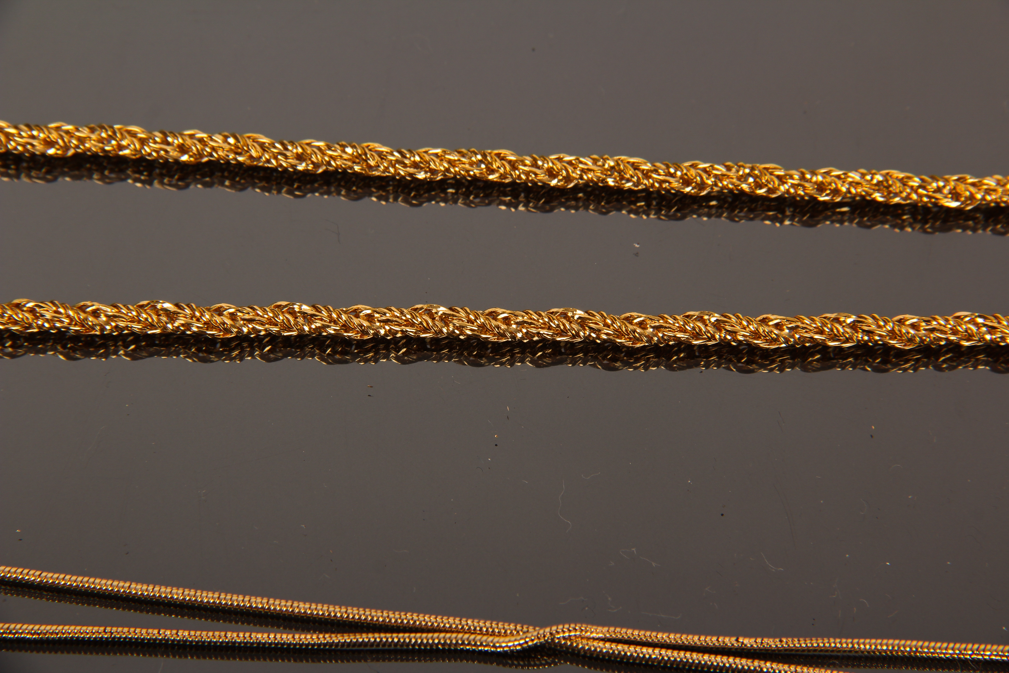 Collection of Vintage Gold Toned Costume Necklaces