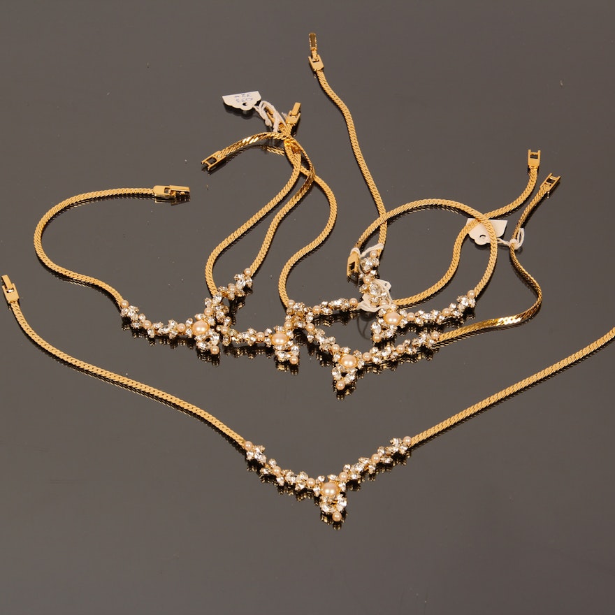 Wedding Set of Vintage Fashion Necklaces