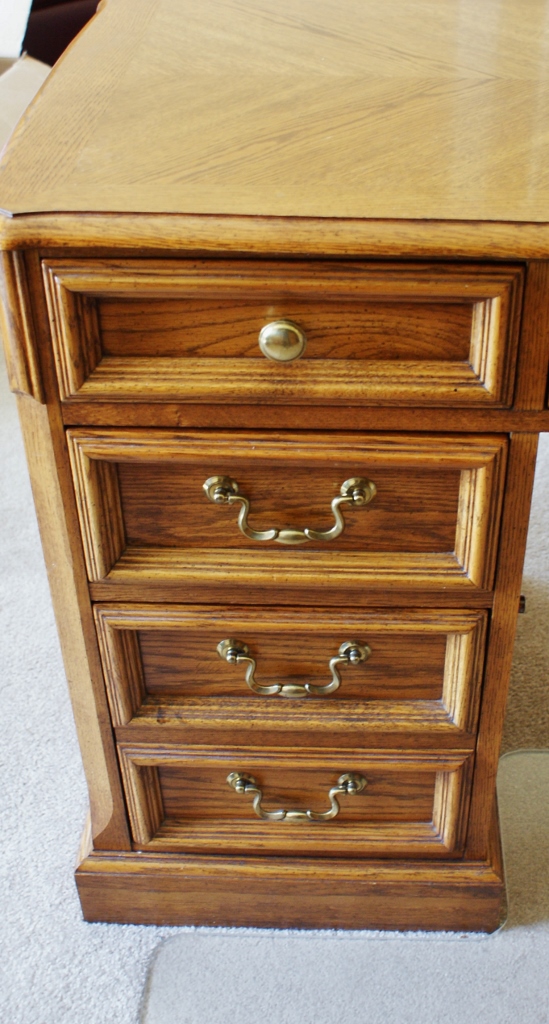 Solid Oak Executive Desk