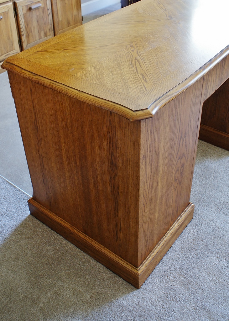 Solid Oak Executive Desk
