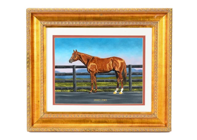 "Smarty Jones" Original Oil Painting by Ron Lightner