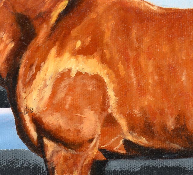 "Smarty Jones" Original Oil Painting by Ron Lightner