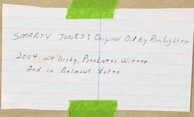 "Smarty Jones" Original Oil Painting by Ron Lightner