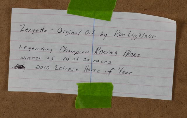 "Zenyatta" Original Oil Painting by Ron Lightner