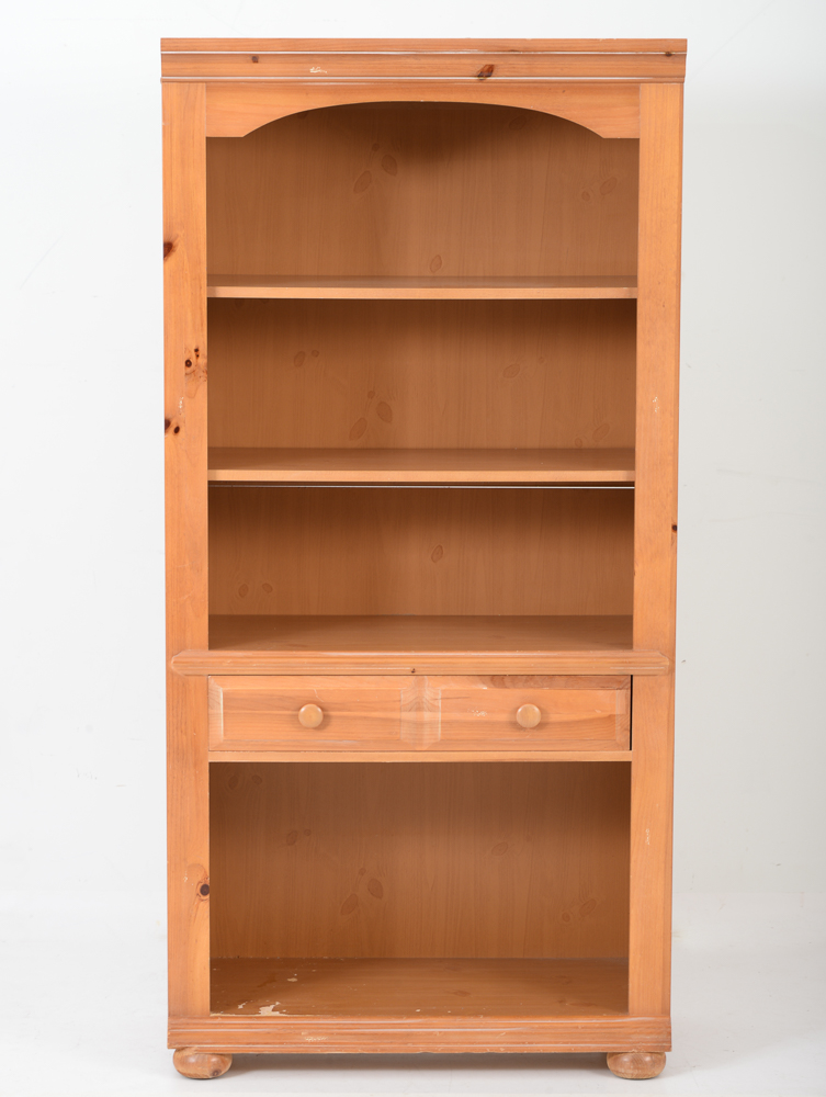 Broyhill Pine Media Cabinet and Bookshelf
