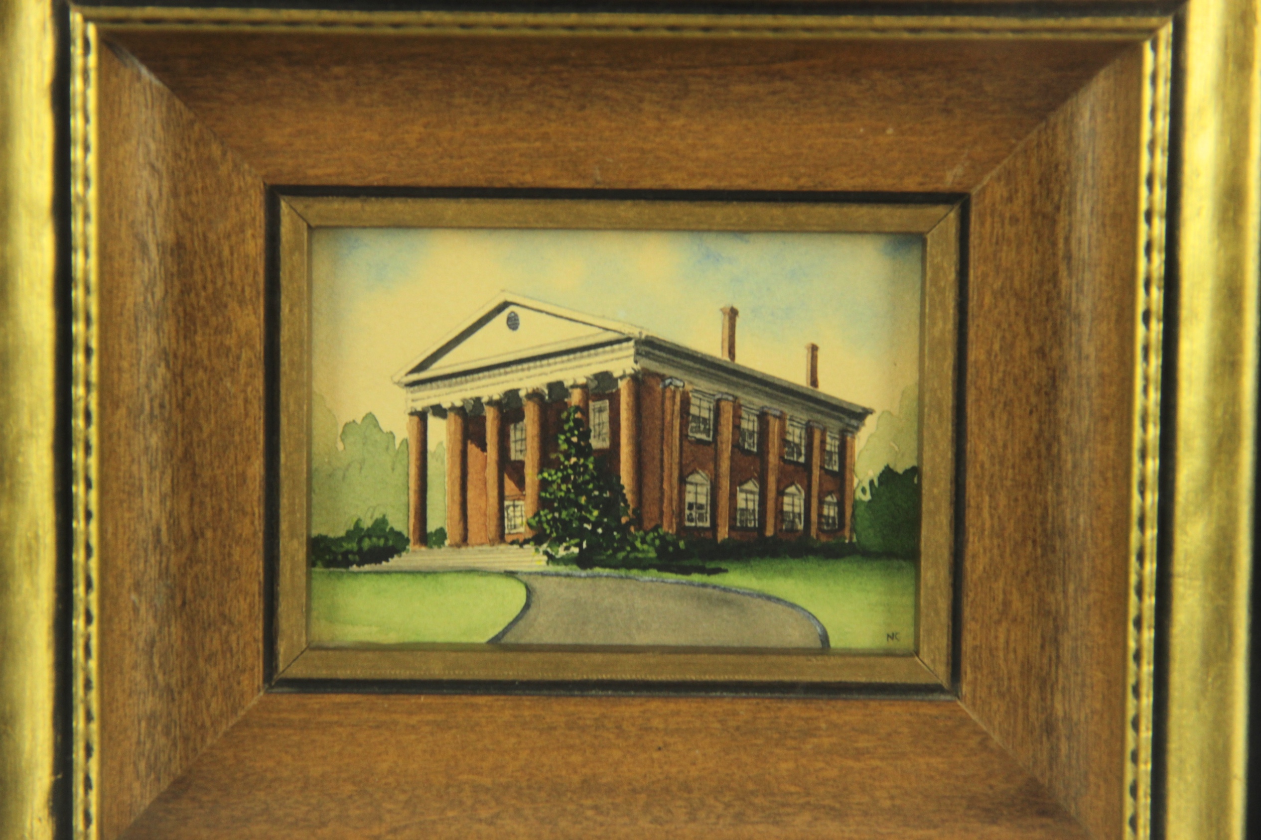 Four Shadow Box Watercolors by Norris Coleman