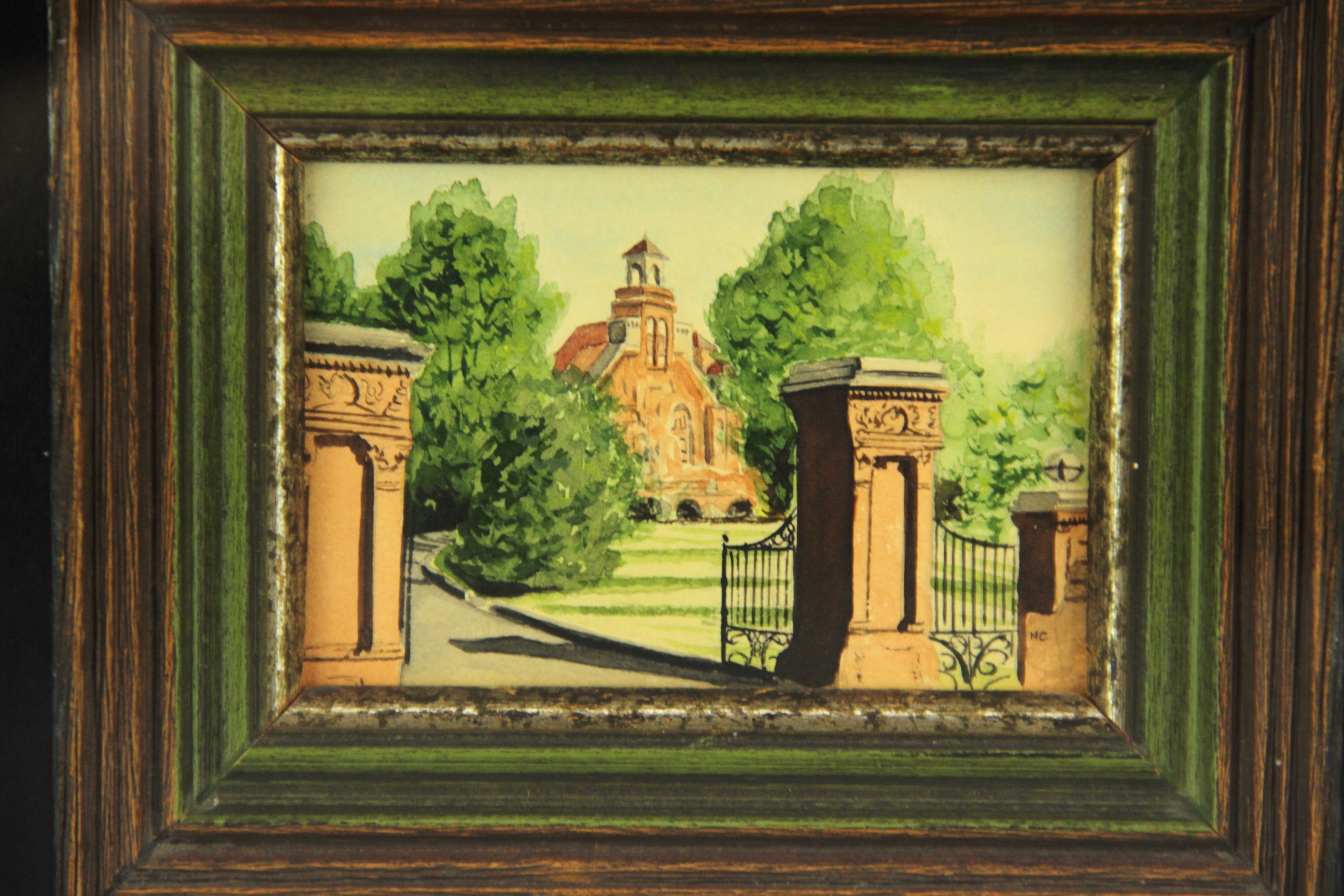 Four Shadow Box Watercolors by Norris Coleman