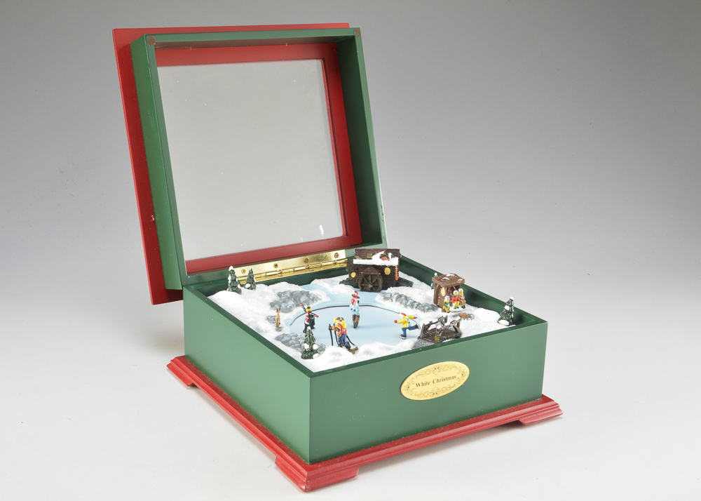 Crosley Electric BK312 White Christmas Music Box