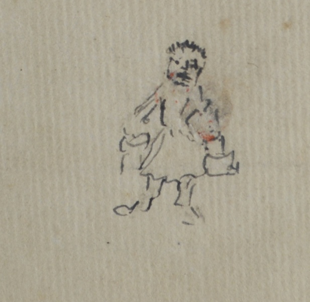 Pencil Drawing and Poem "Song of the High School Cook, Sam"