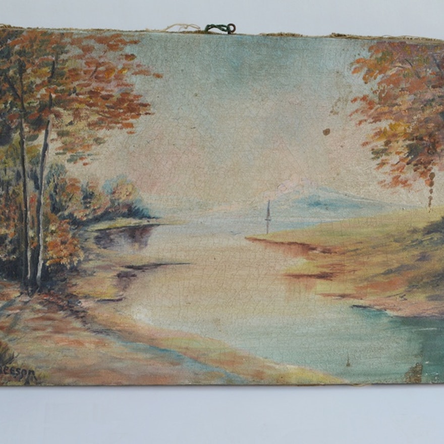 C. Beeson Original Landscape Oil Painting
