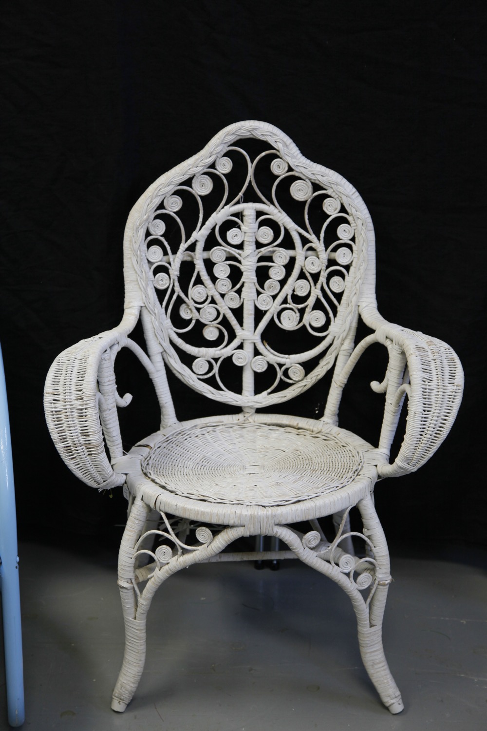 Vintage Metal and Wicker Lawn Chairs