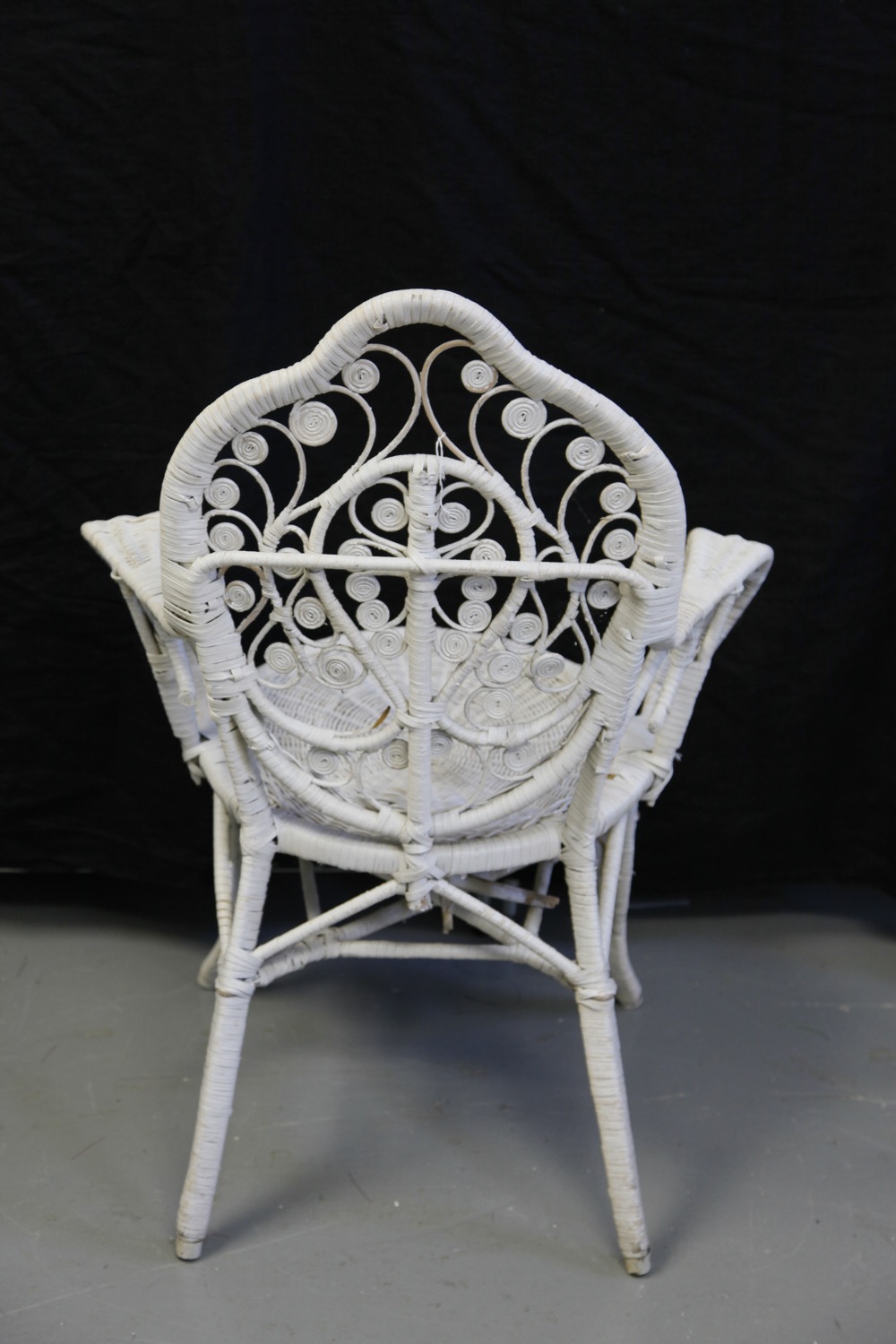 Vintage Metal and Wicker Lawn Chairs