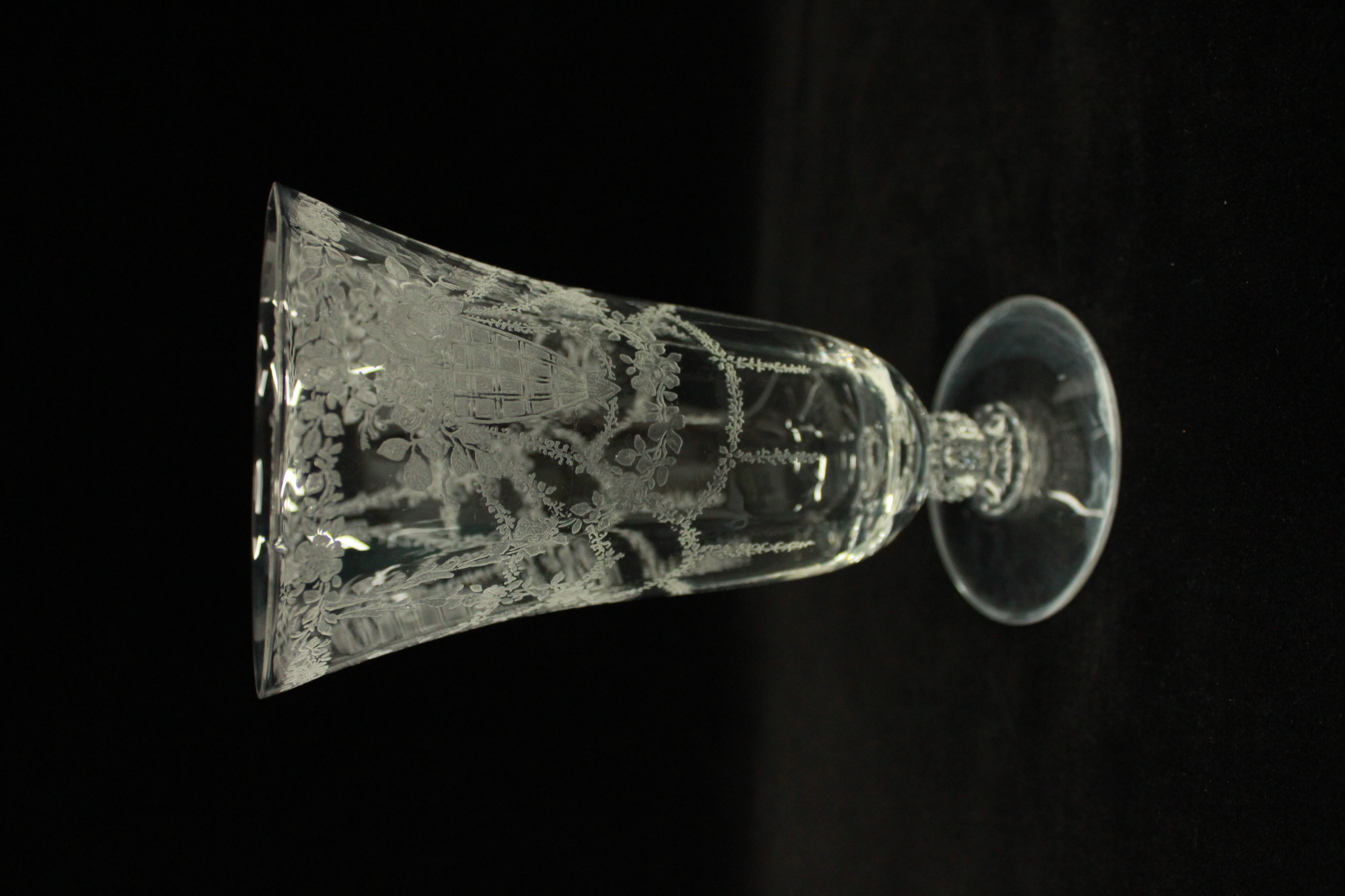 Crystal Champagne Saucers and Goblet