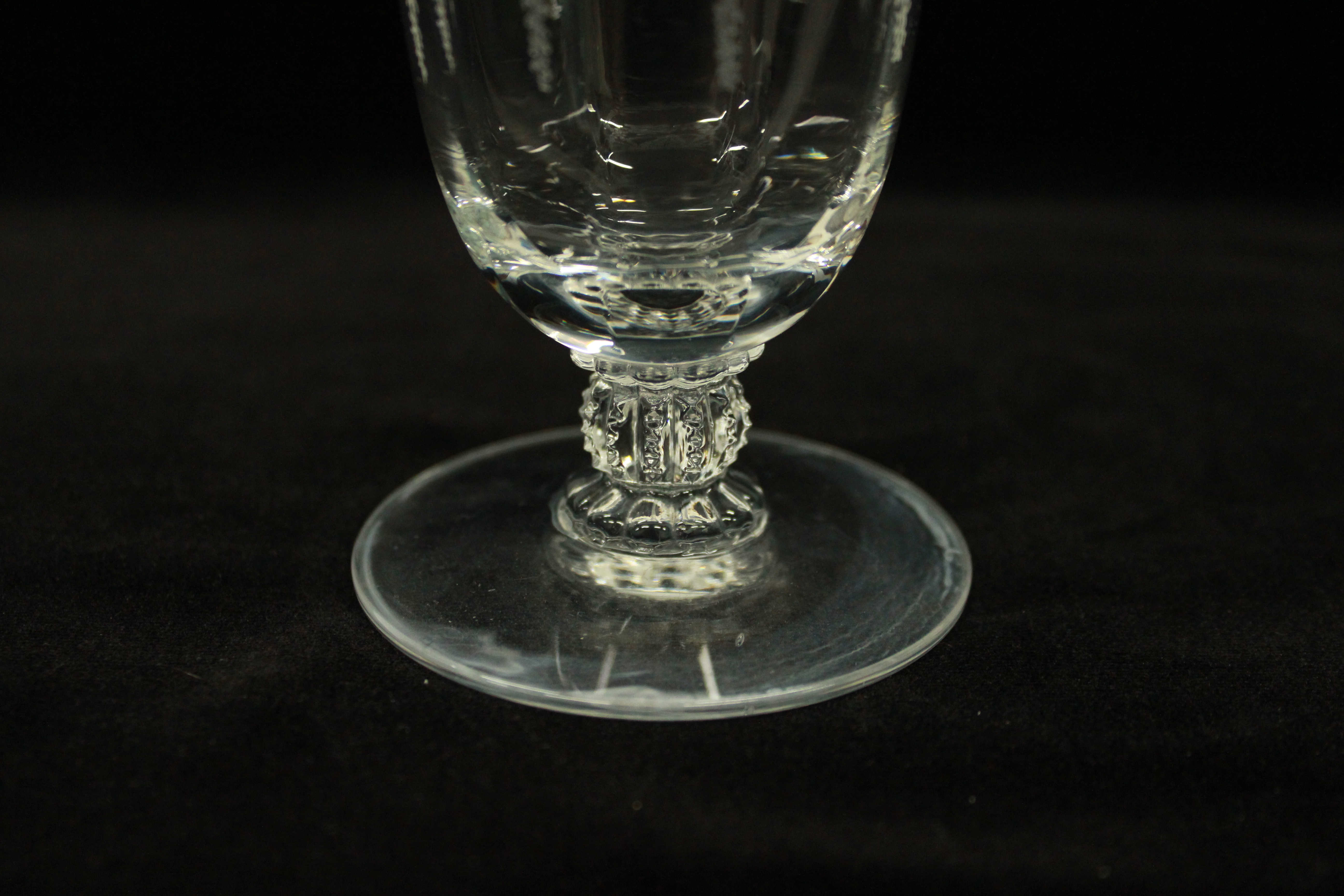 Crystal Champagne Saucers and Goblet