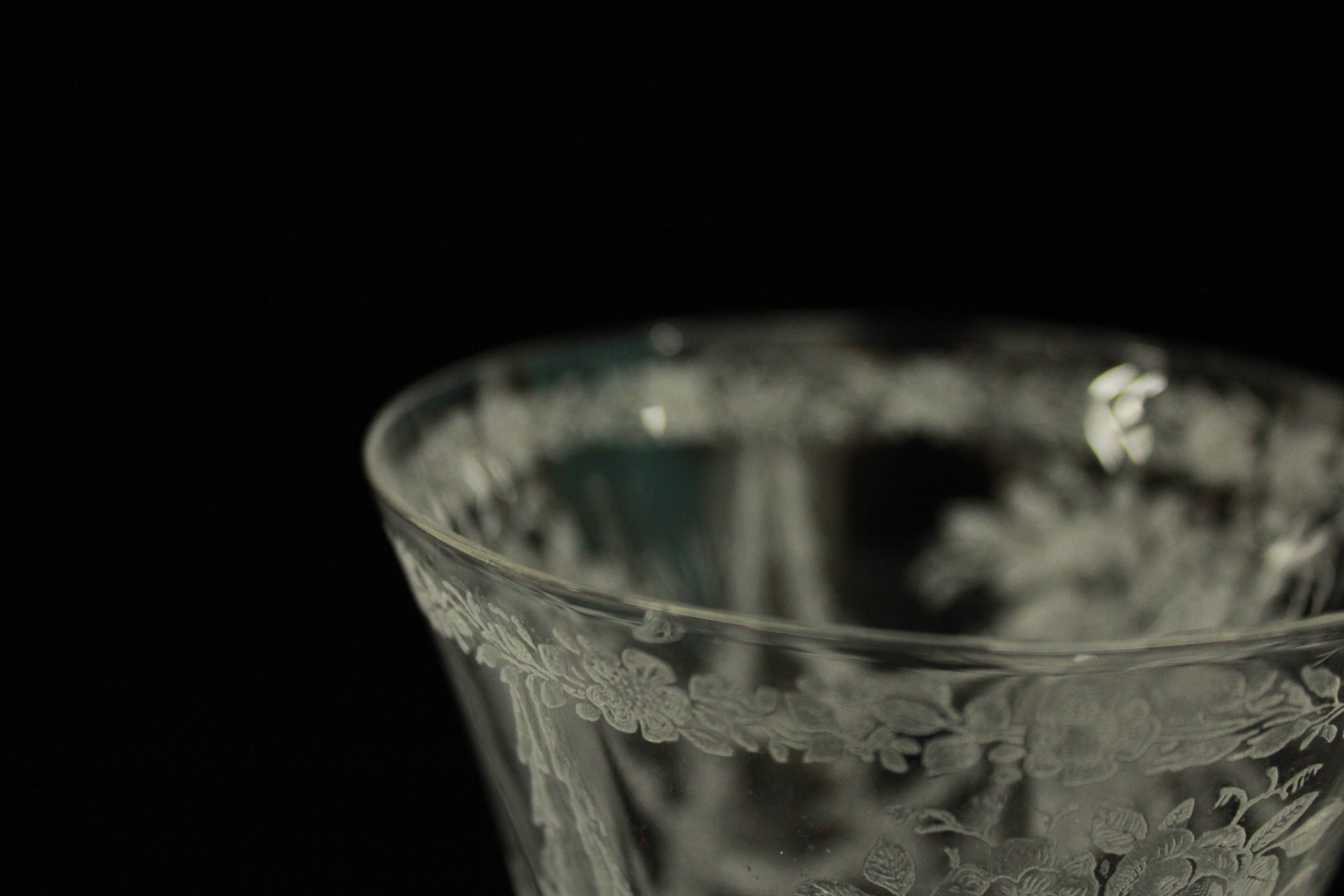 Crystal Champagne Saucers and Goblet