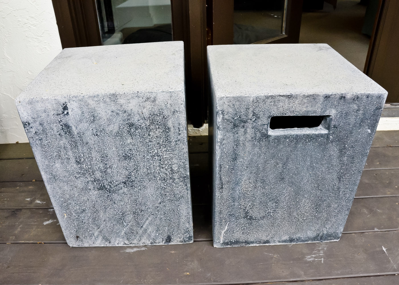 Cement End Tables for Patio