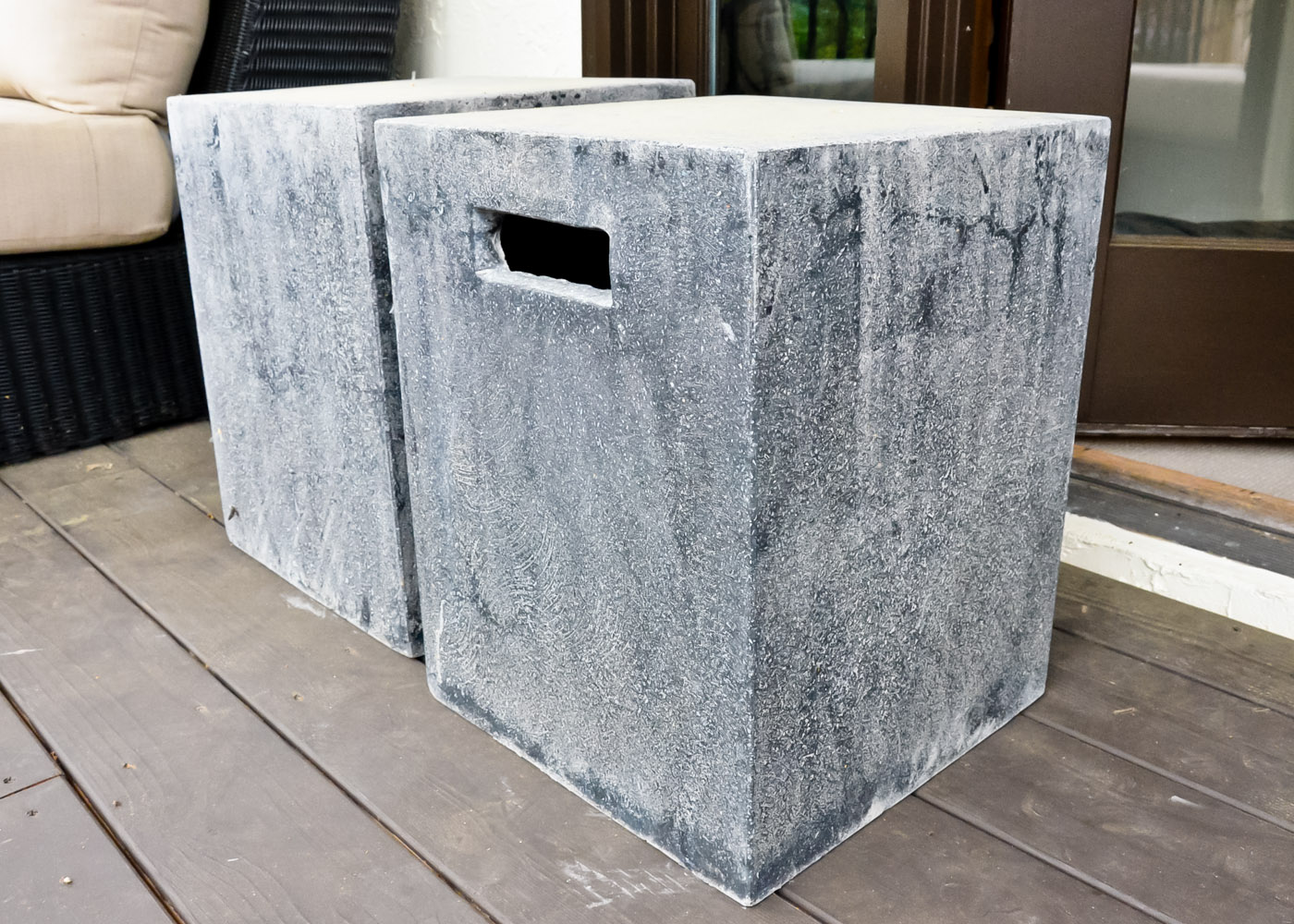 Cement End Tables for Patio