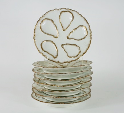 Haviland French Oyster Plates, Circa 1891