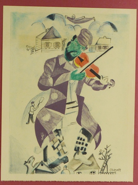 After Marc Chagall Lithograph "The Green Violinist"