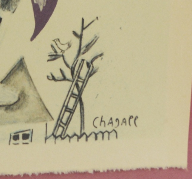 After Marc Chagall Lithograph "The Green Violinist"