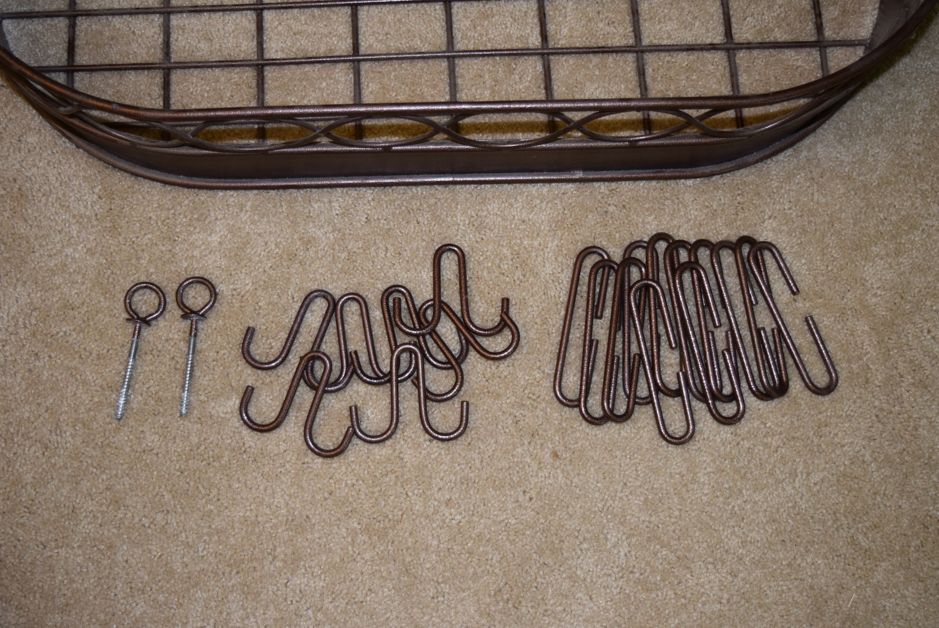 Hanging Pot Rack in Copper Wrought Iron