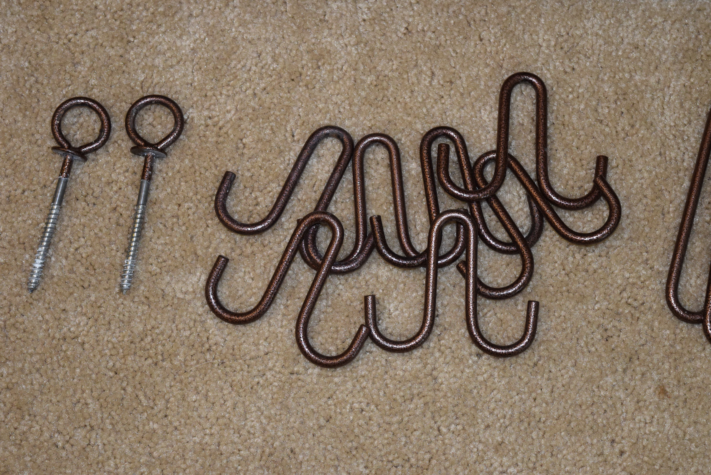 Hanging Pot Rack in Copper Wrought Iron