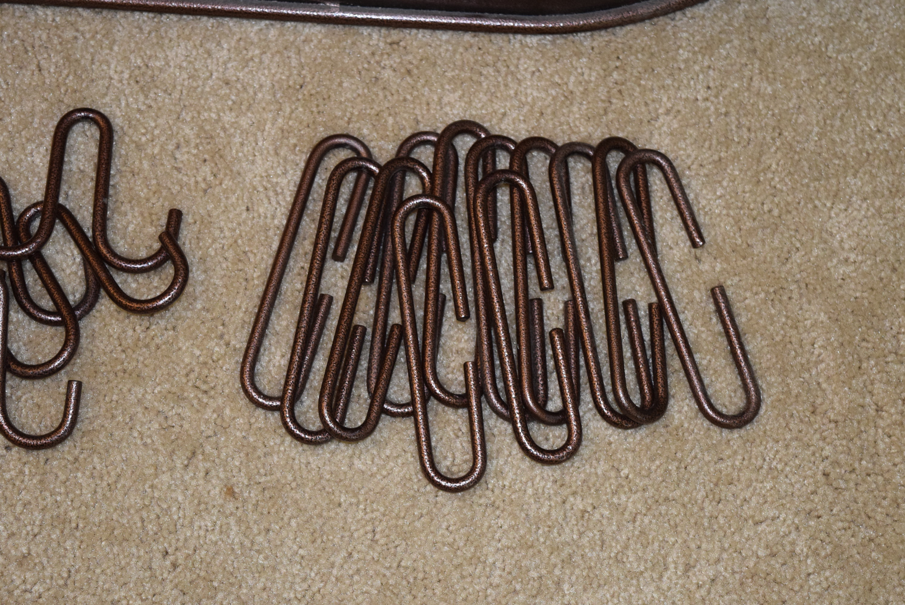 Hanging Pot Rack in Copper Wrought Iron