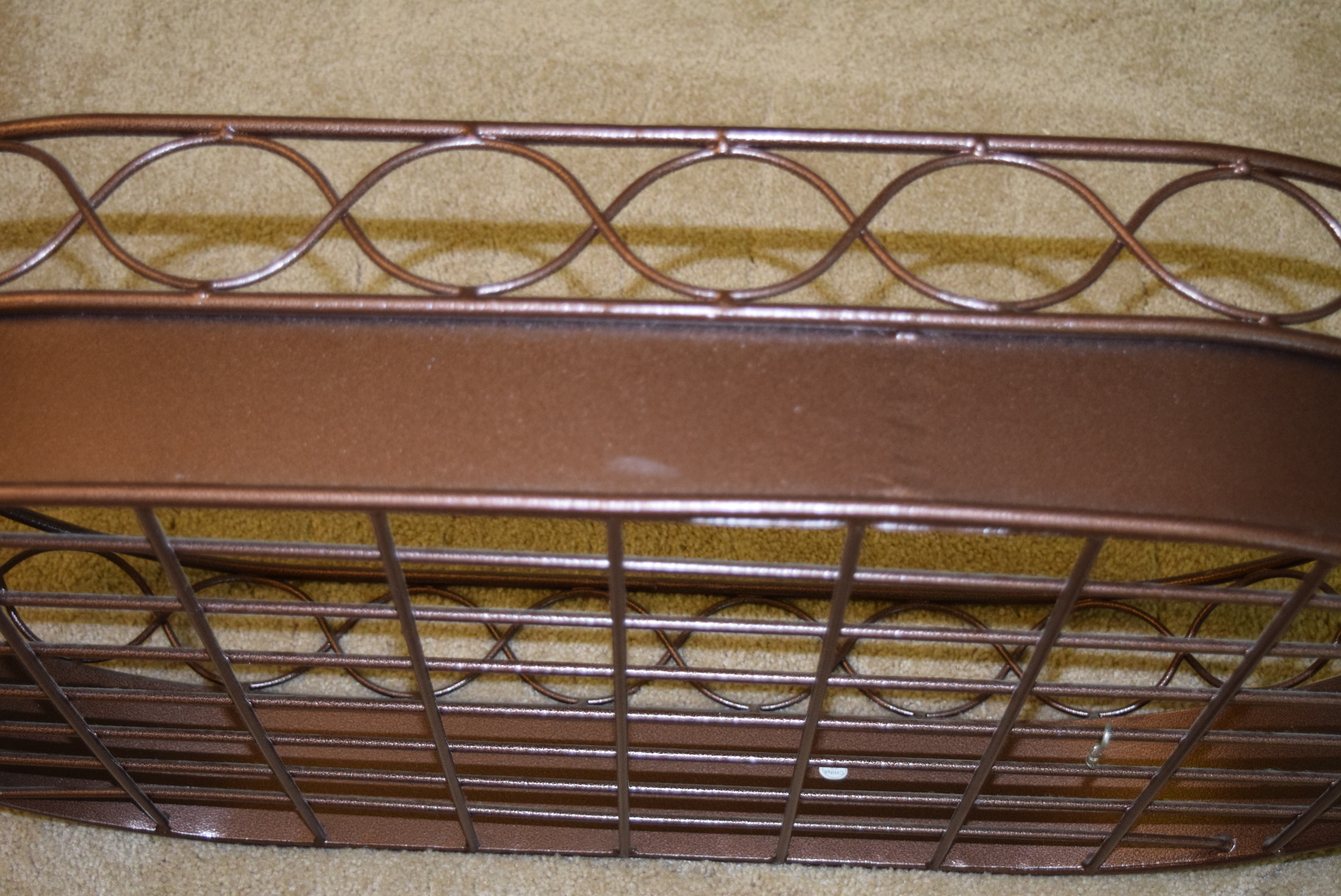 Hanging Pot Rack in Copper Wrought Iron