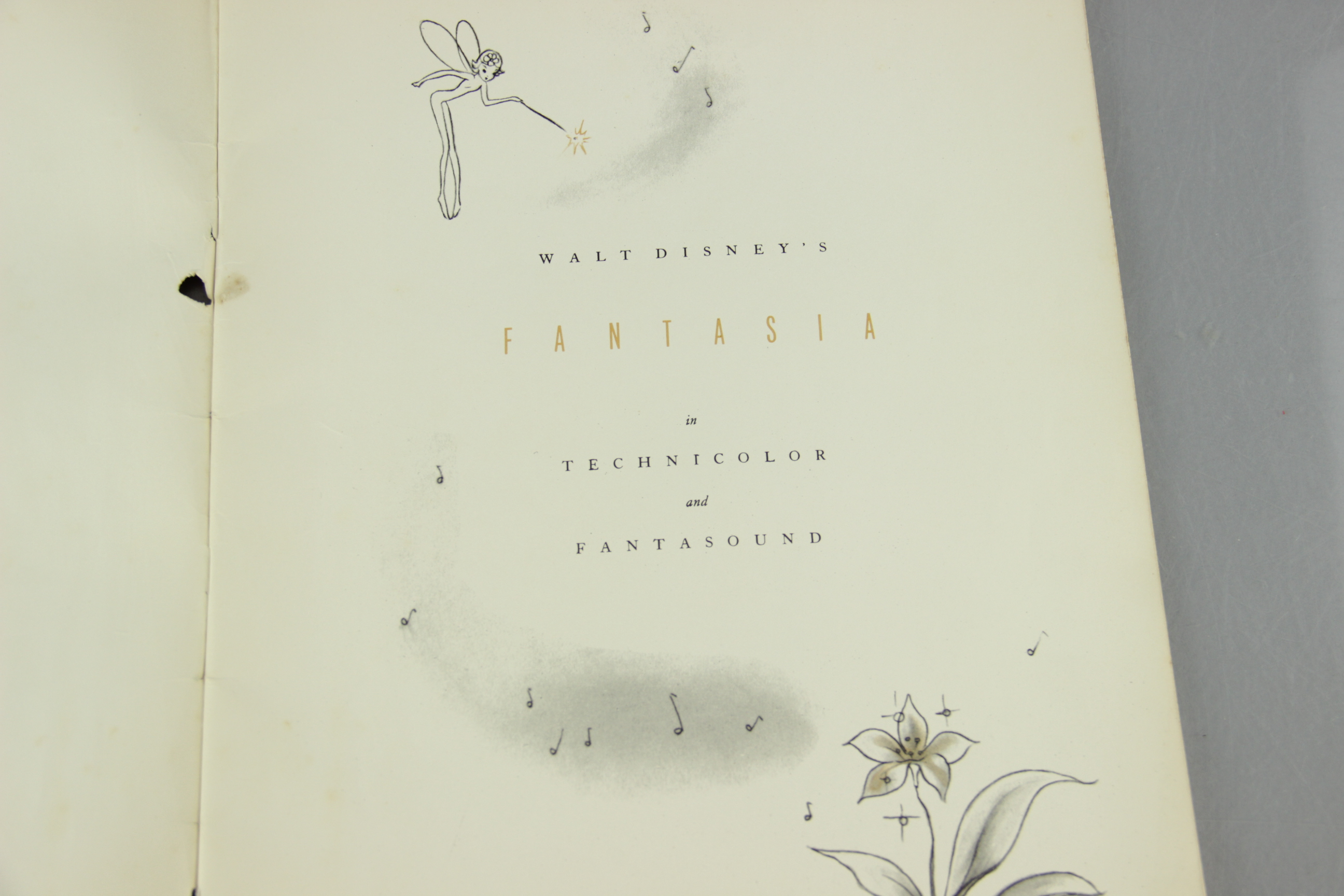 "Walt Disney Presents Fantasia" 1940 Souvenir Program