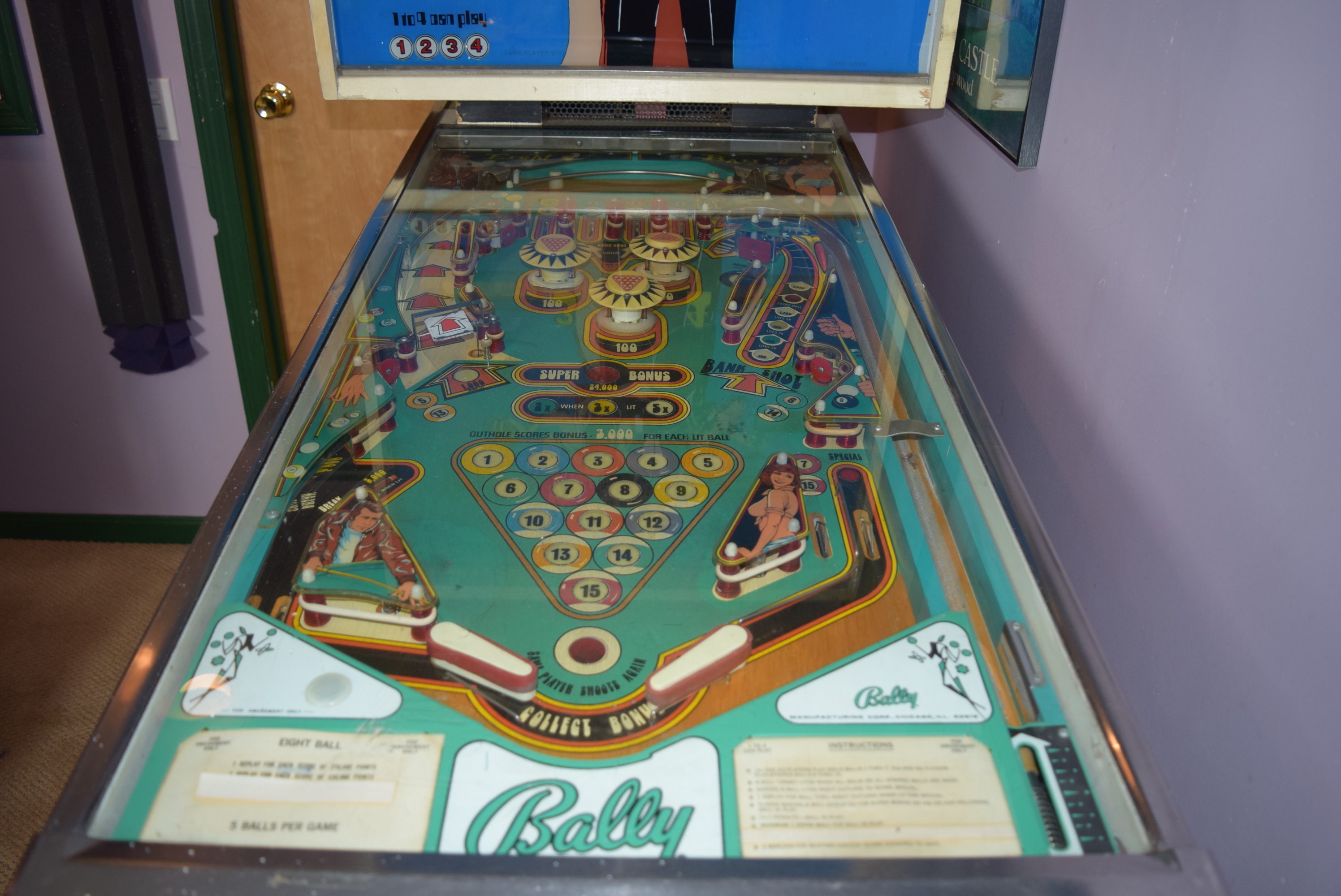Vintage Bally "Eight Ball" Pinball Machine