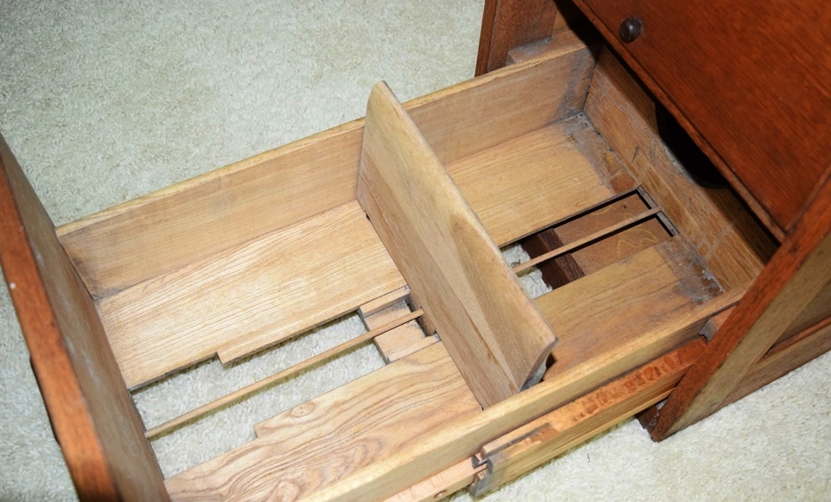 Vintage Globe Wernicke Upright Light Oak File Cabinet