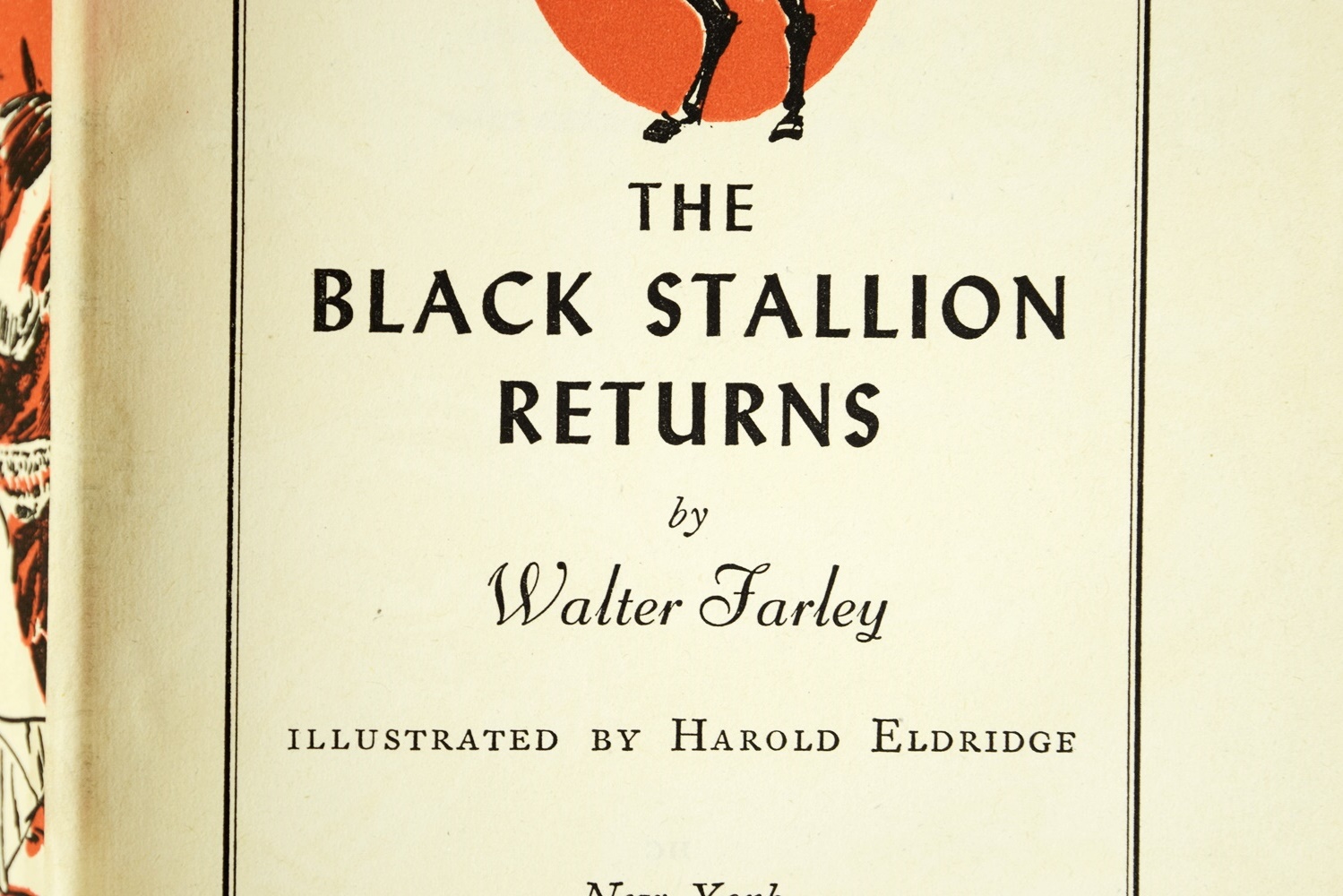 First Printing "The Black Stallion Returns" by Walter Farley 1945