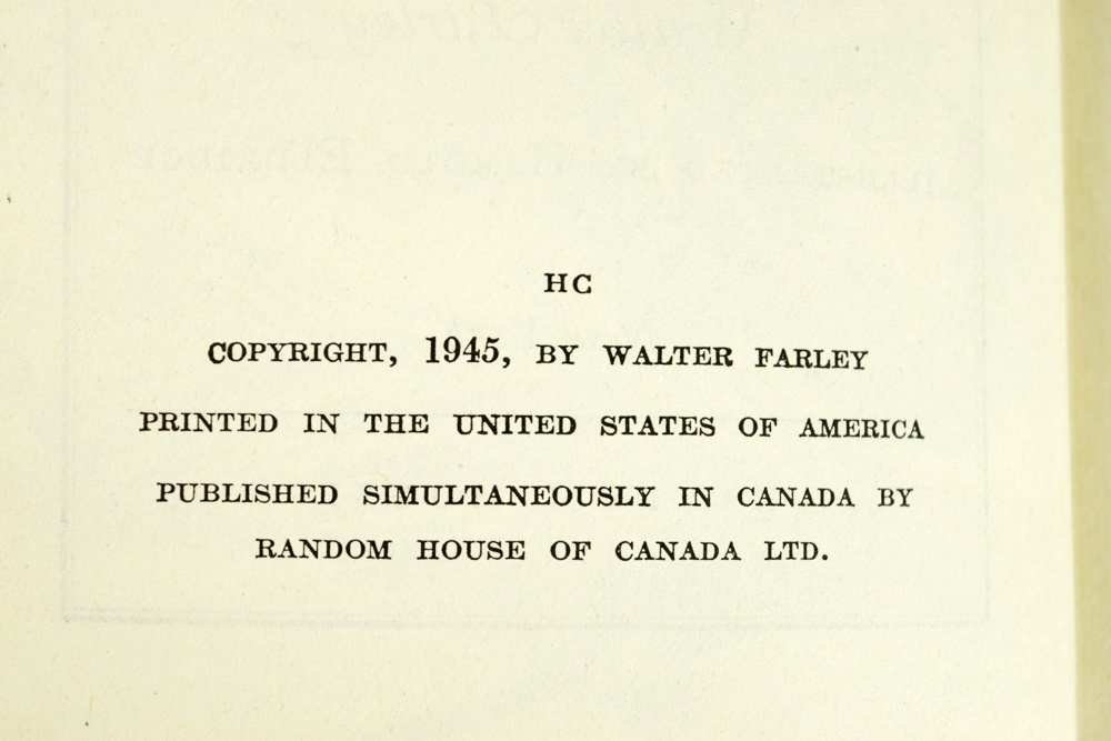 First Printing "The Black Stallion Returns" by Walter Farley 1945