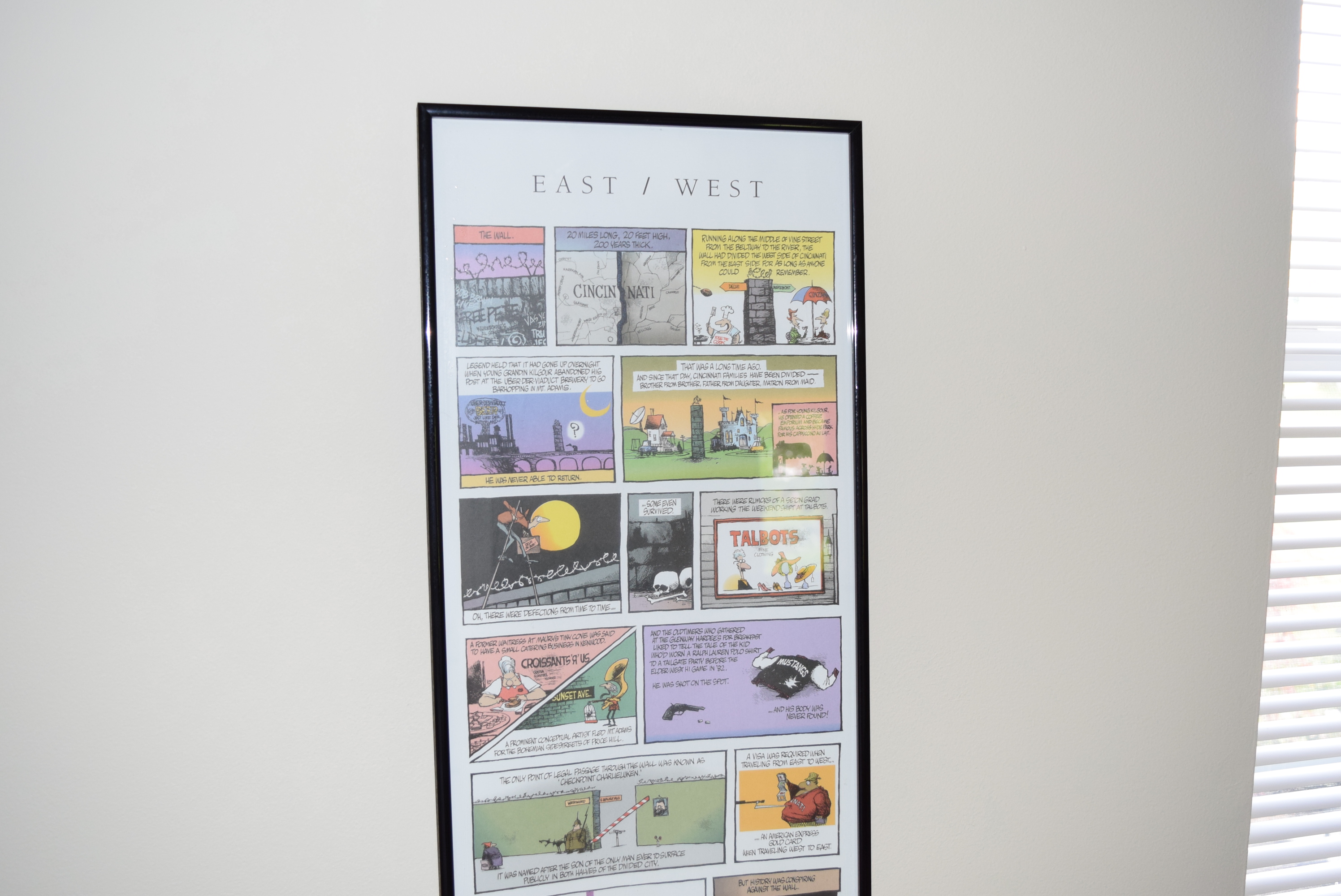 Jim Borgman Cartoon Print of East-West Cincinnati History