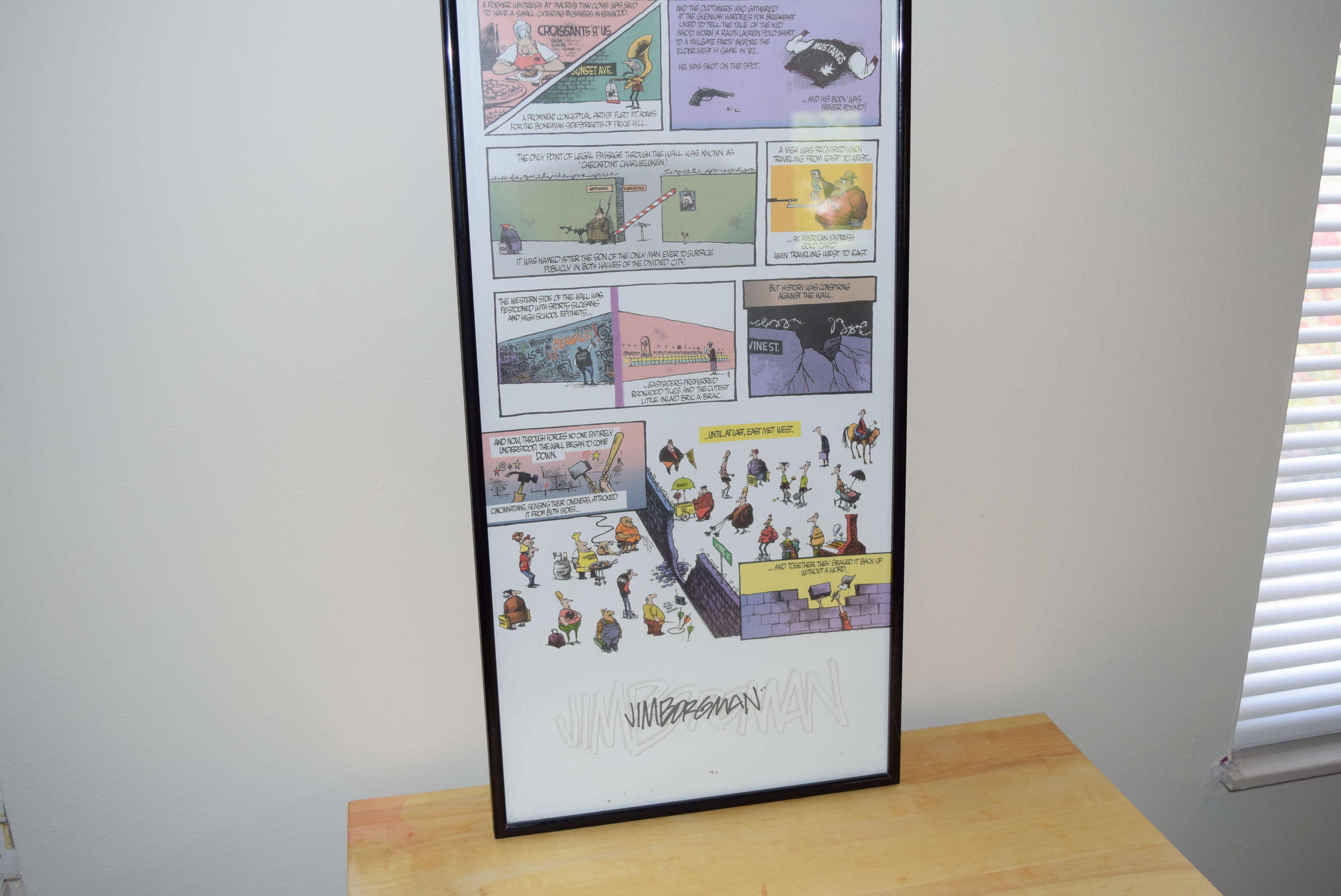 Jim Borgman Cartoon Print of East-West Cincinnati History