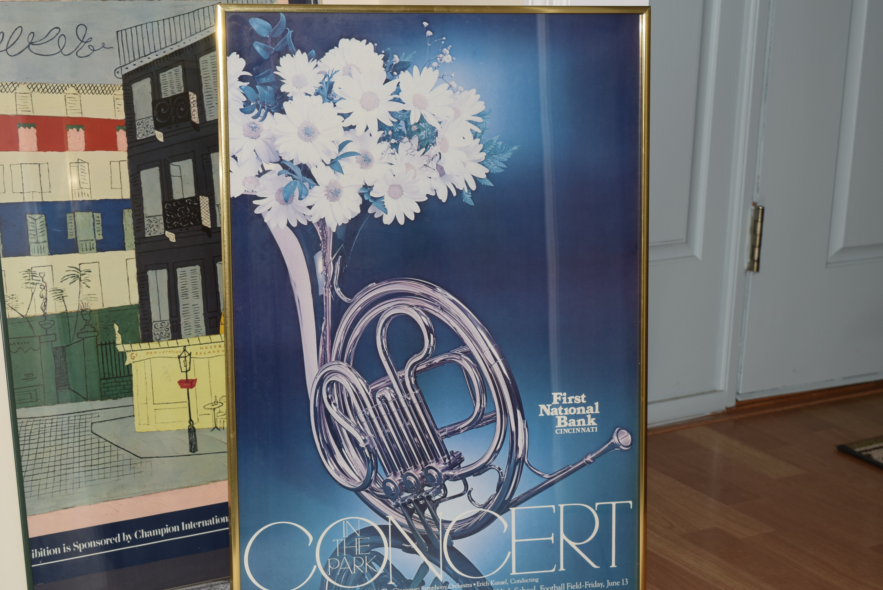 Three Framed Posters of Art Exhibitions and Concert