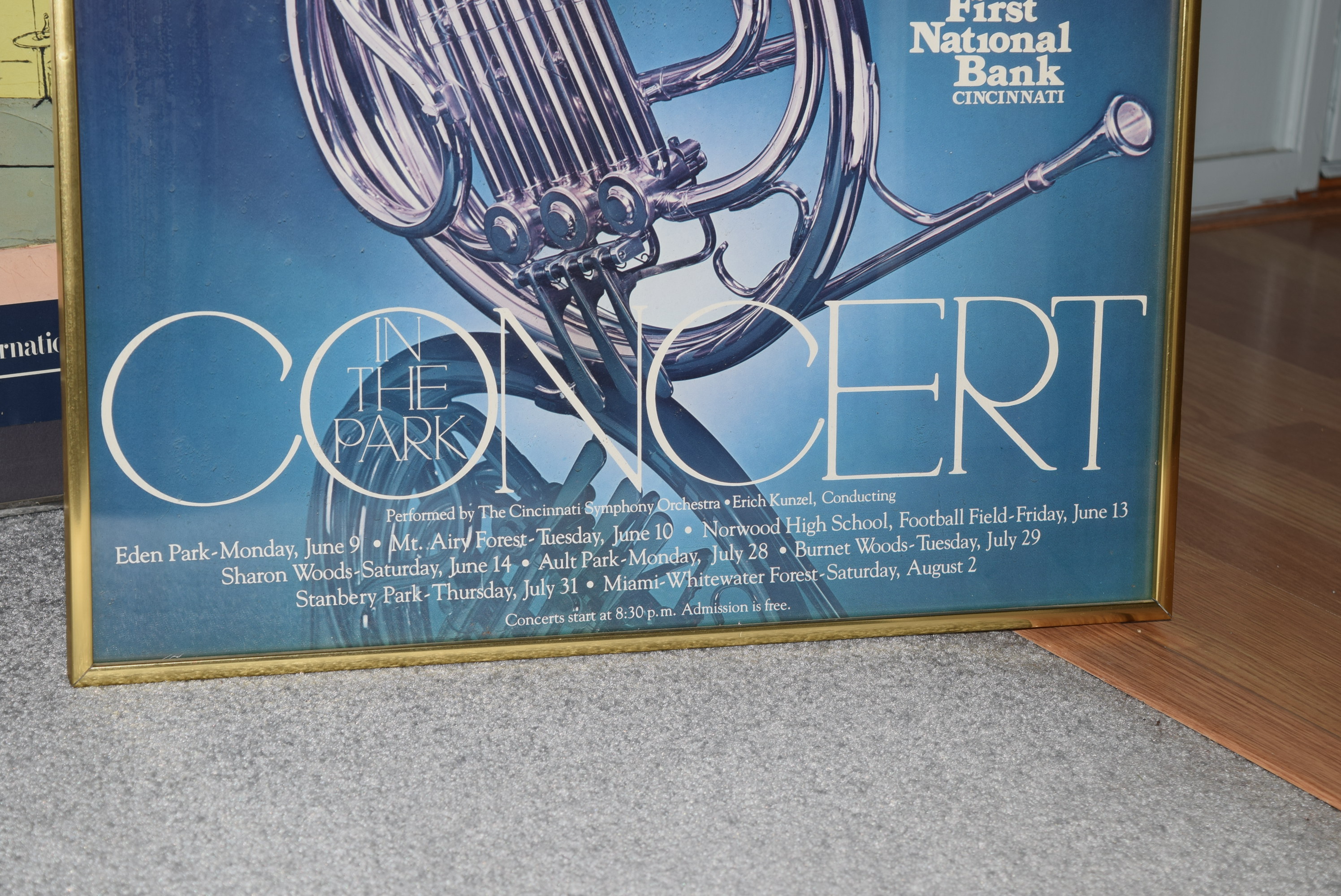 Three Framed Posters of Art Exhibitions and Concert