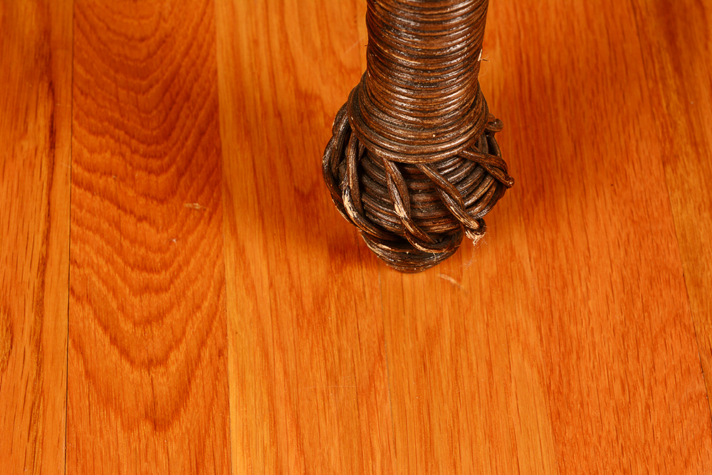 Wicker Half Moon Table