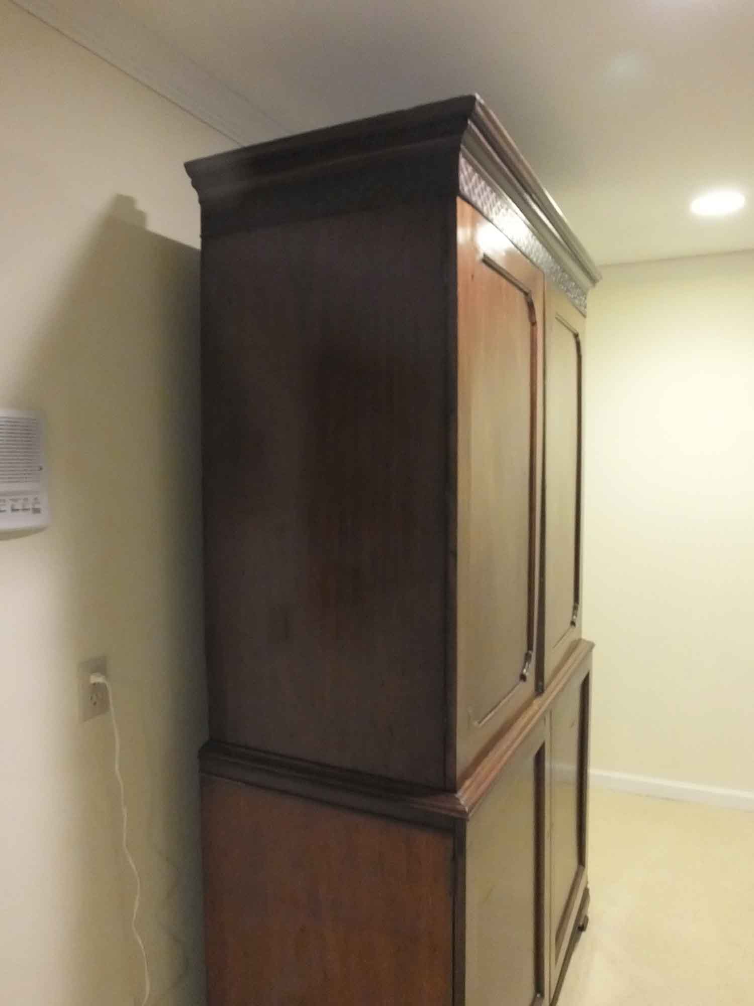 Antique Irish Linen Press Converted to a Bar