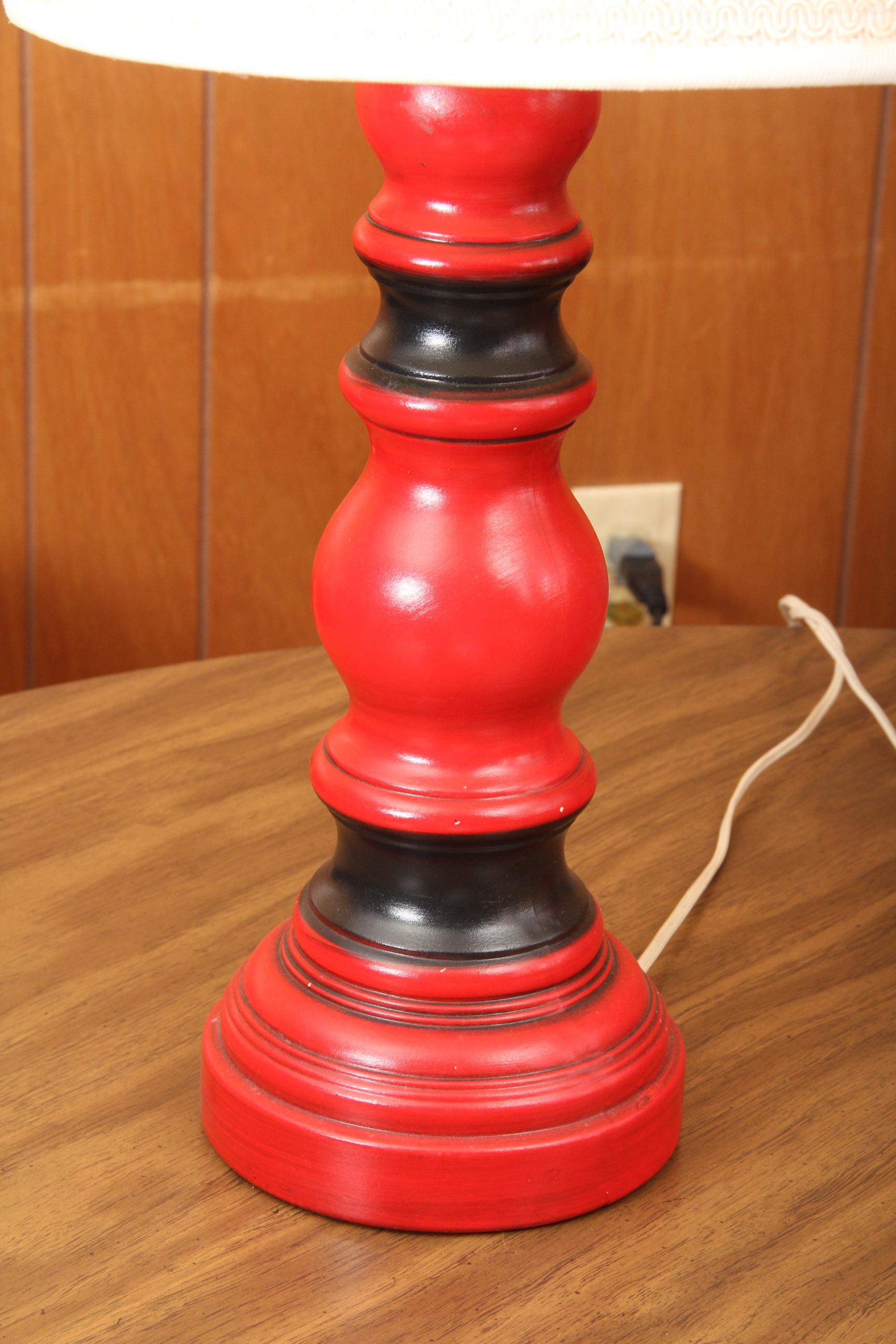 Pair of Vintage Hand Painted Ceramic Lamps