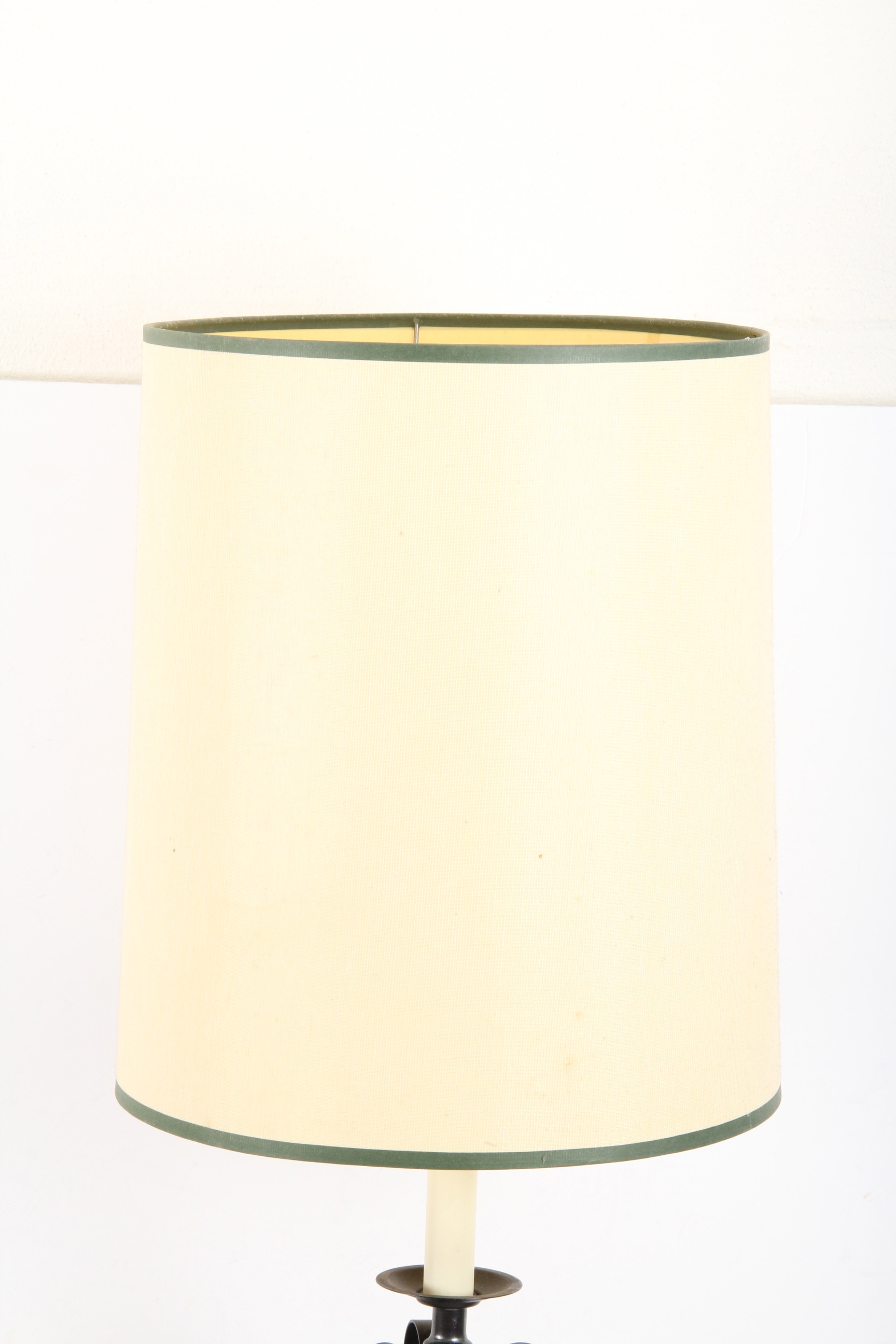 Vintage Glass and Iron Lamp