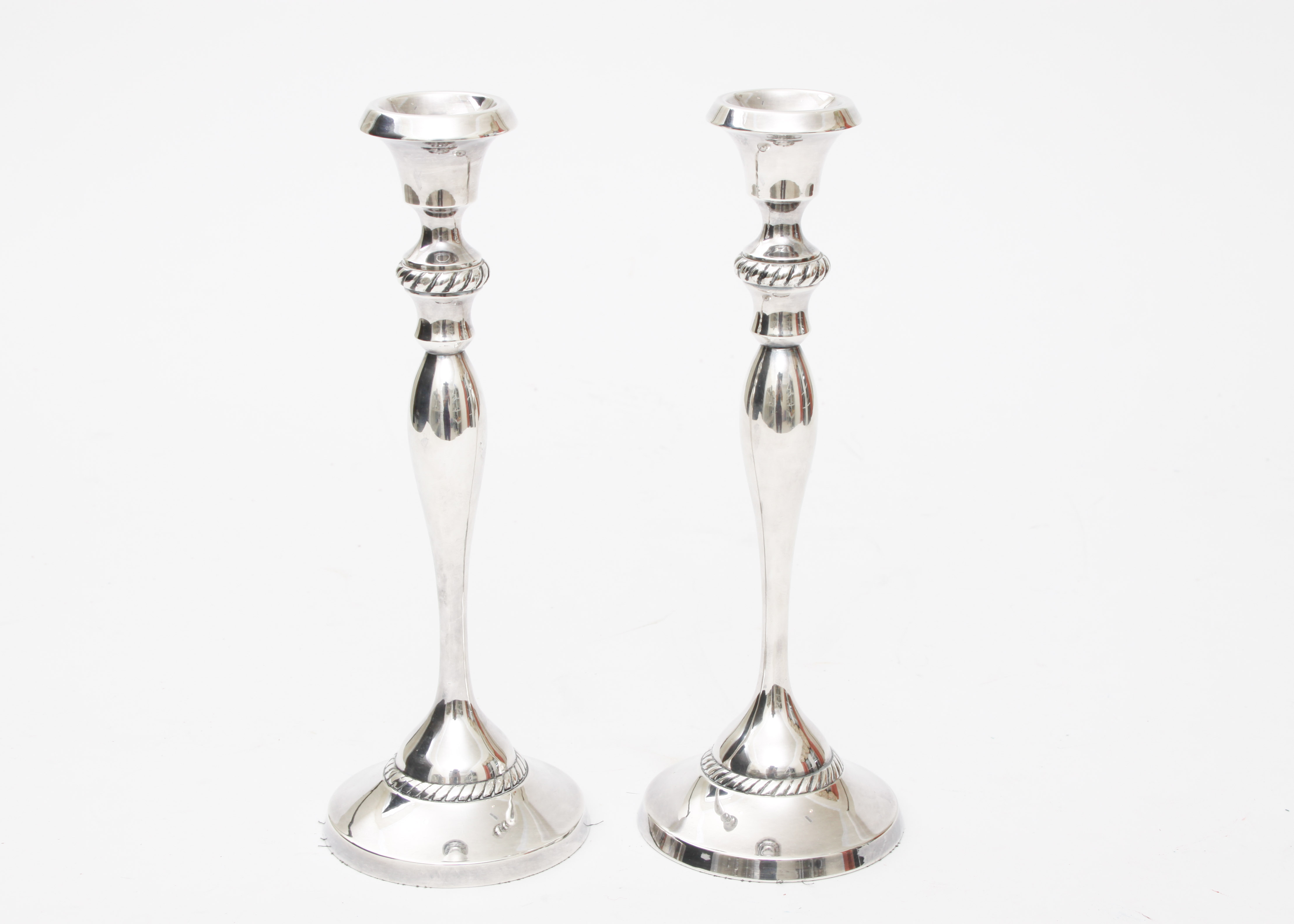 Pottery Barn Silver Plate Candlesticks