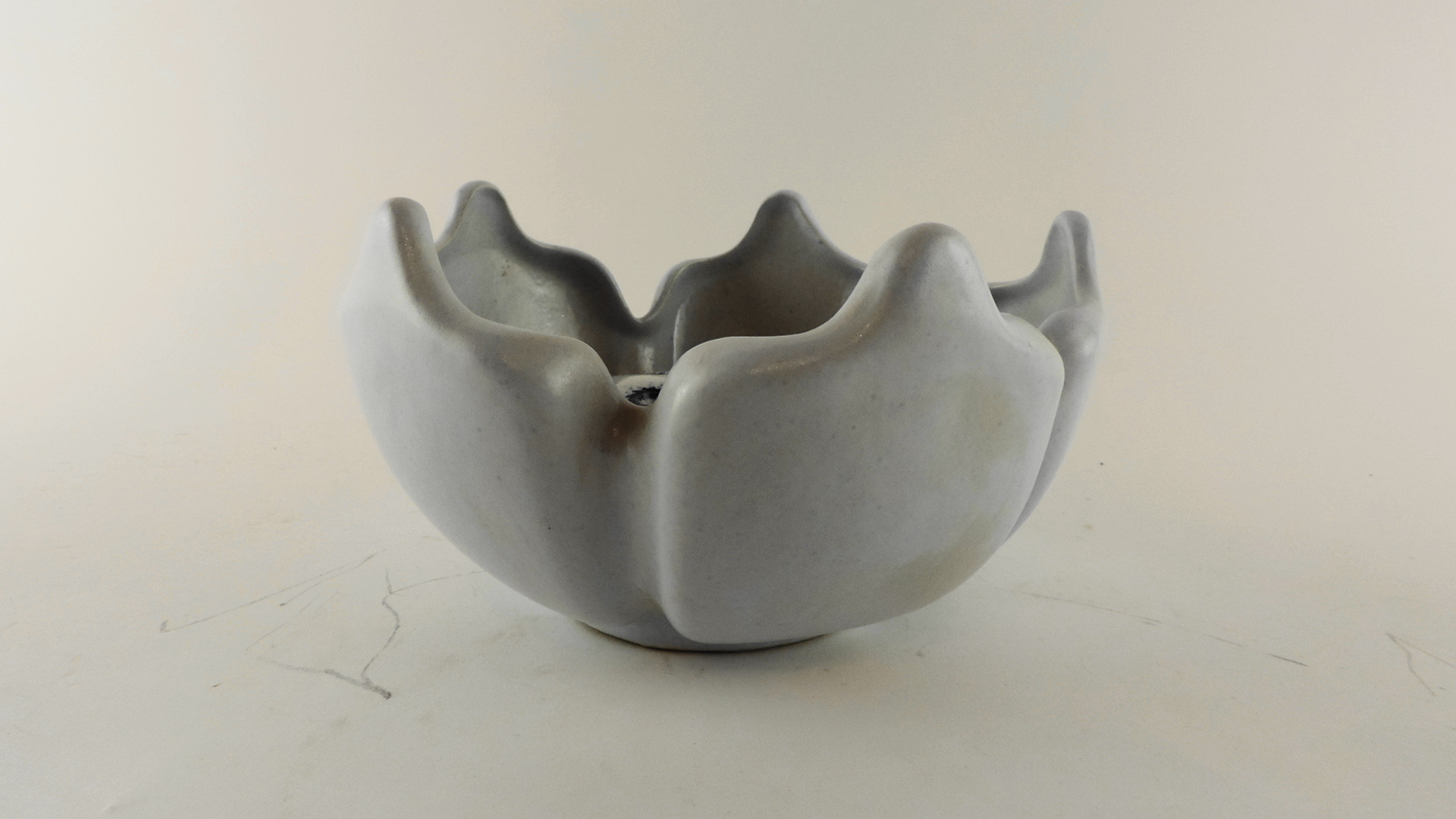 Van Briggle Pottery Bowl with Flower Frog