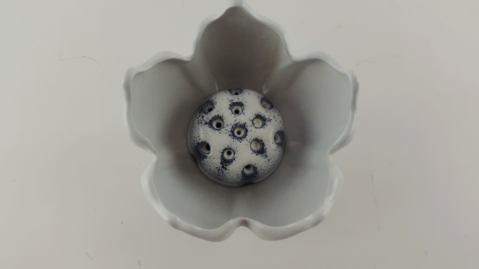 Van Briggle Pottery Bowl with Flower Frog