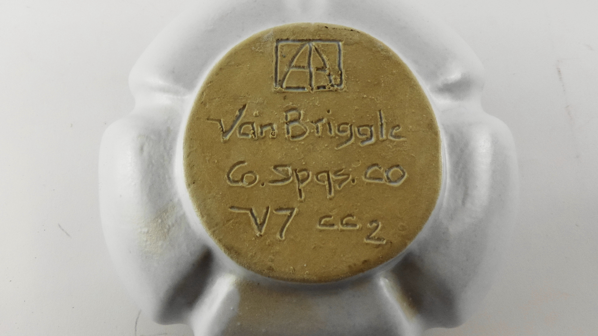 Van Briggle Pottery Bowl with Flower Frog