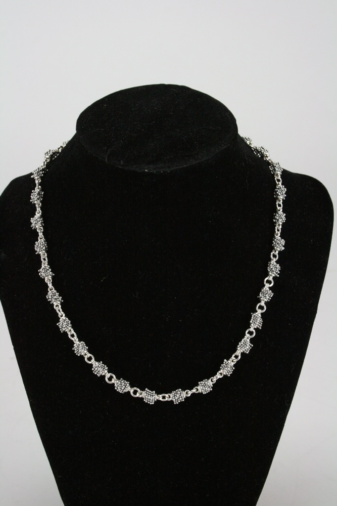 Michael Dawkins Sterling Silver Necklace and Earring Set