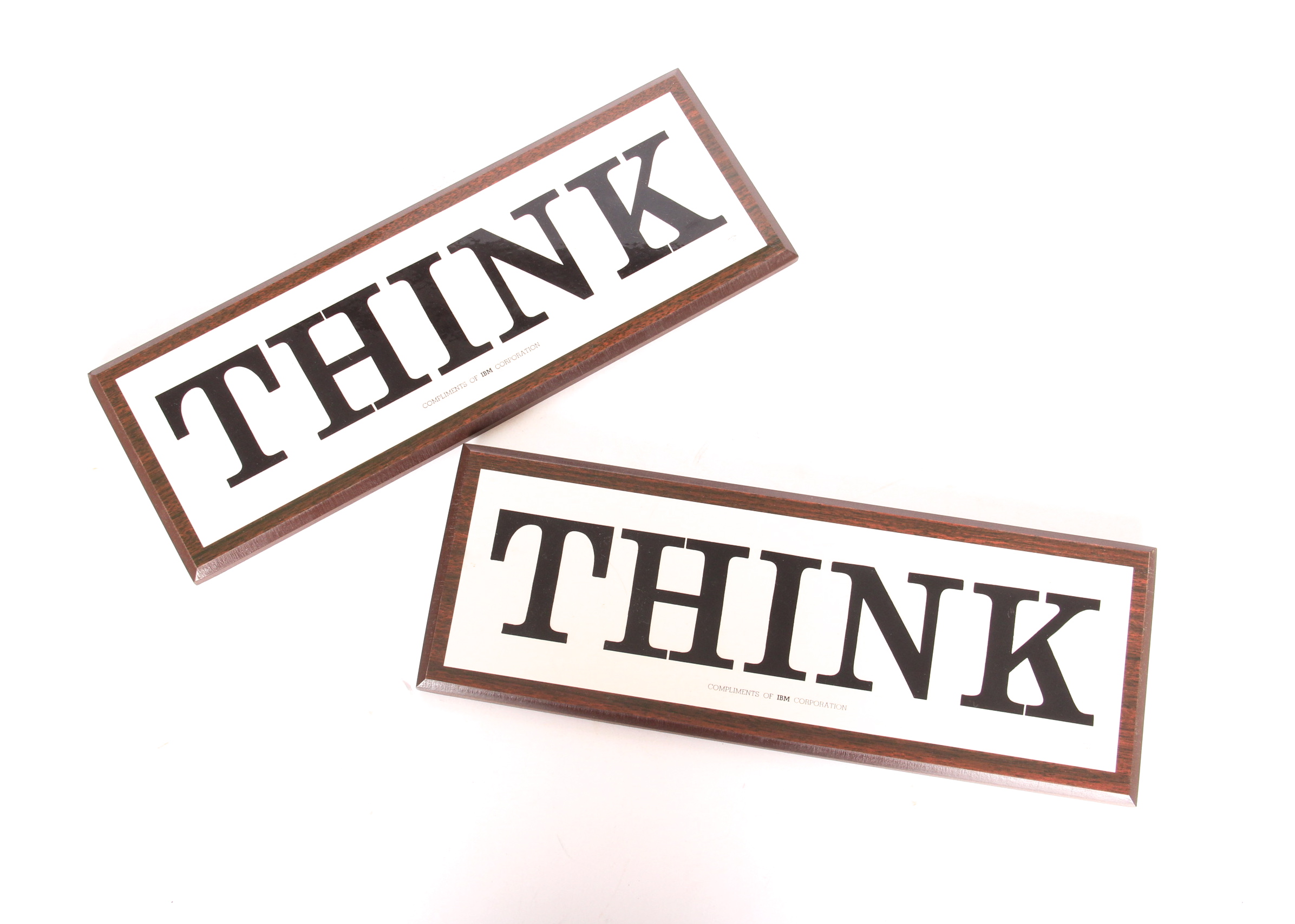 Vintage IBM Think Signs