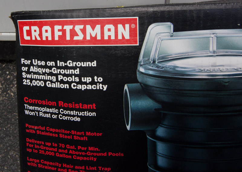 Craftsman Self Priming Pool Filter Pump-42-2628