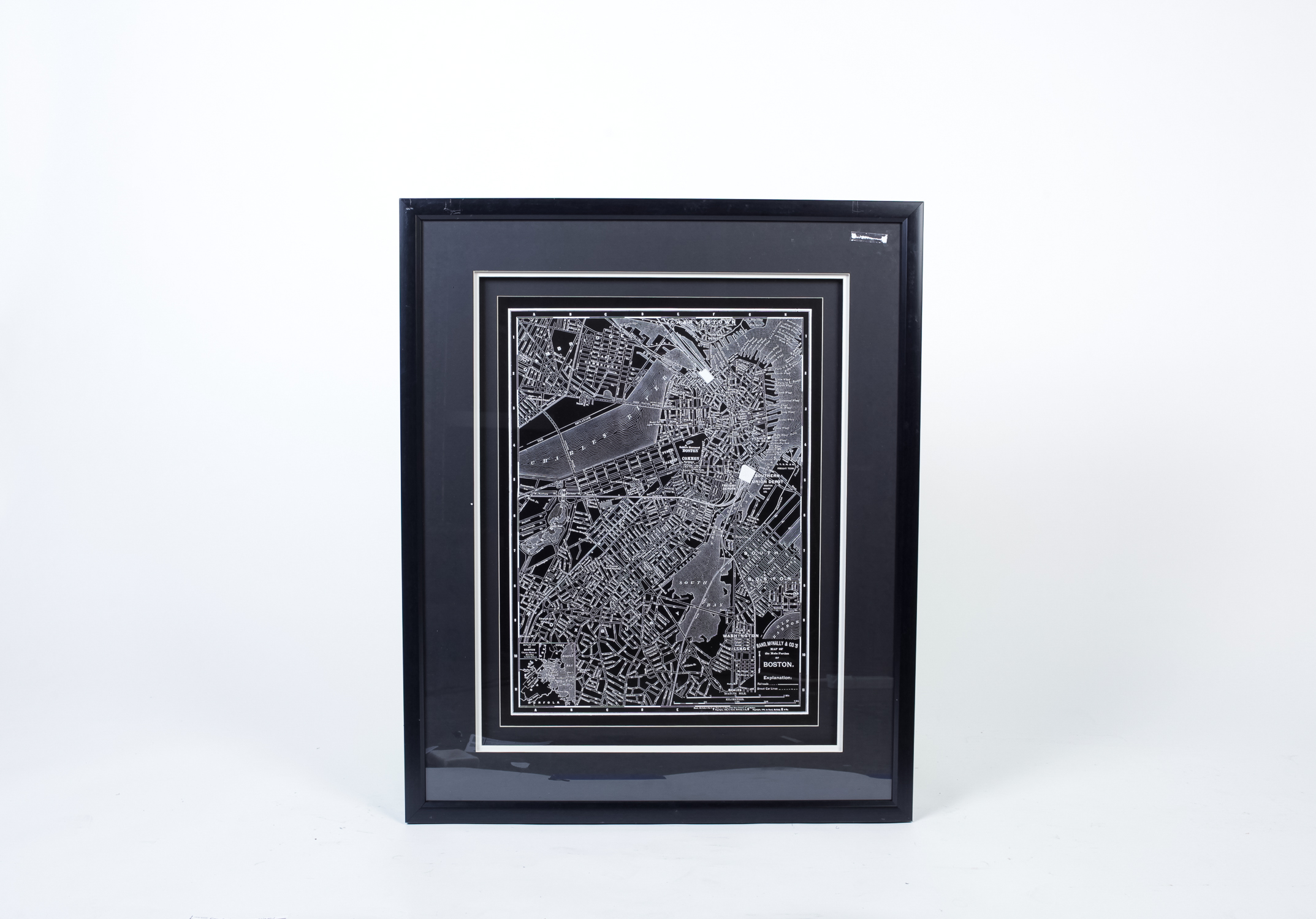 Framed Map of Boston
