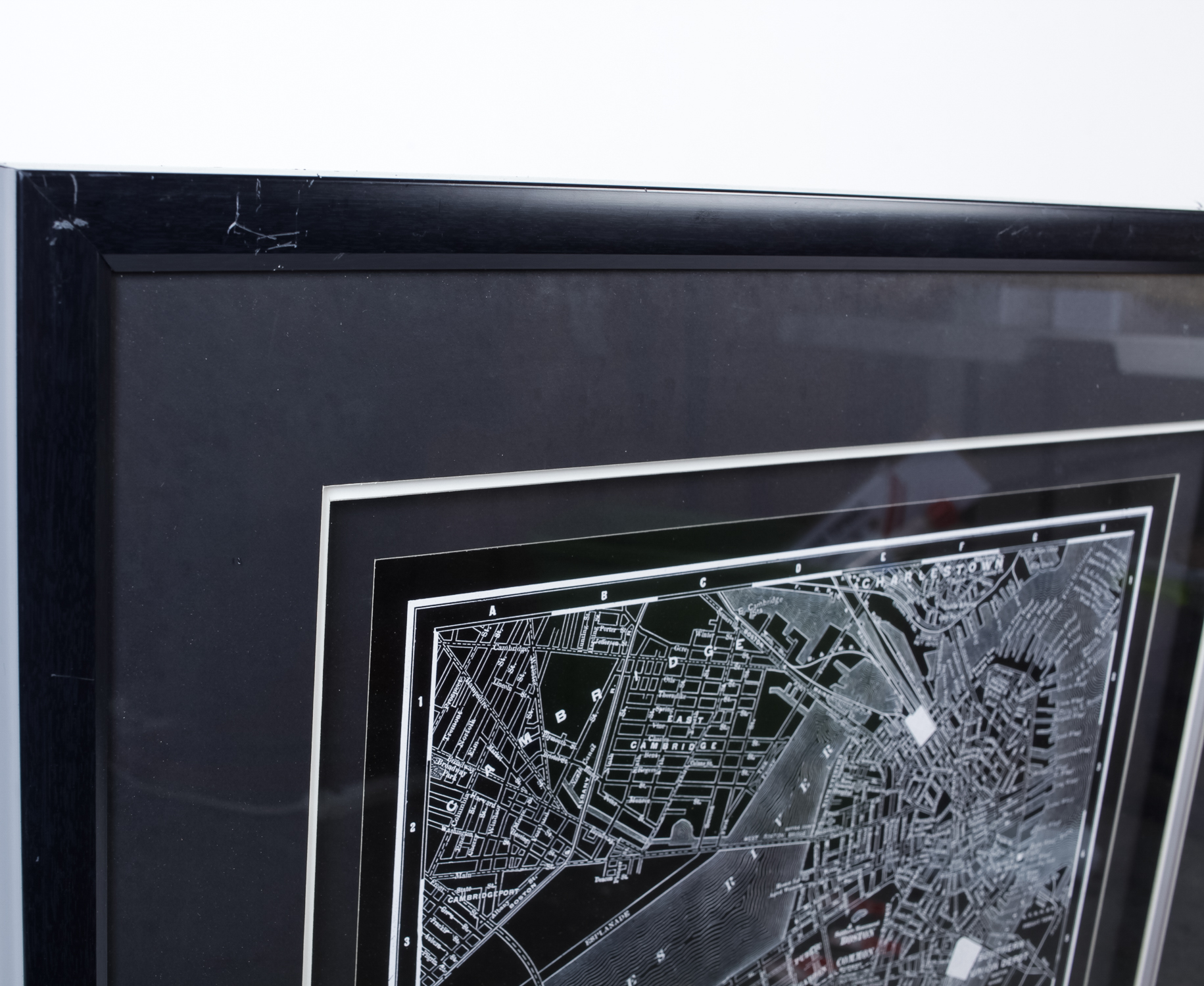 Framed Map of Boston